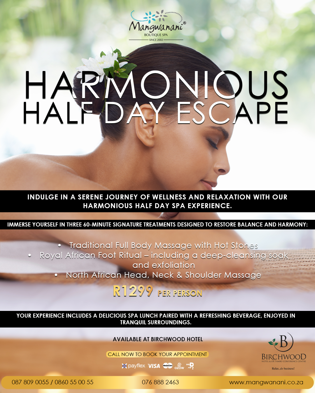 Harmonious Half Day Escape (Birchwood)