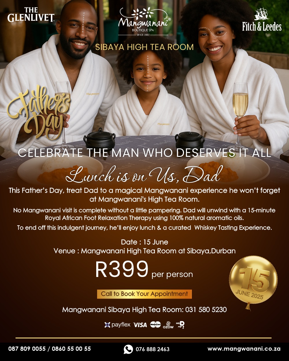 Sibaya High Tea Room - Father's Day Offer