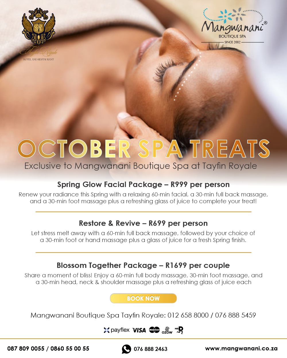 Tayfin Royale October Spa Treats