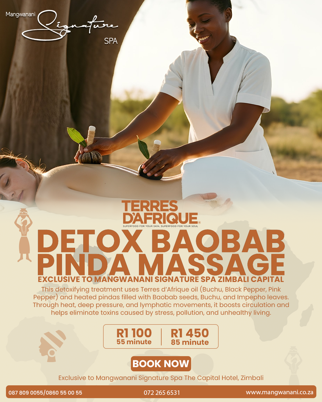 Terres d’Afrique Detox Baobab Pinda Massage