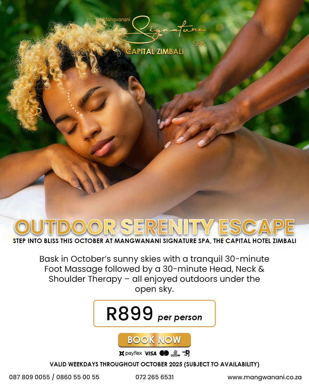 Capital Hotel, Zimbali :Outdoor Serenity Escape: Your R899 Ticket to Bliss This October