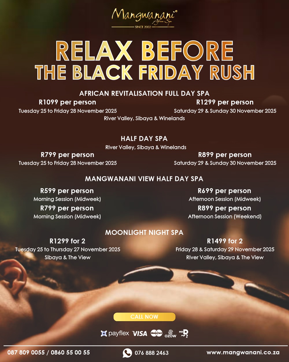 RELAX BEFORE THE BLACK FRIDAY RUSH