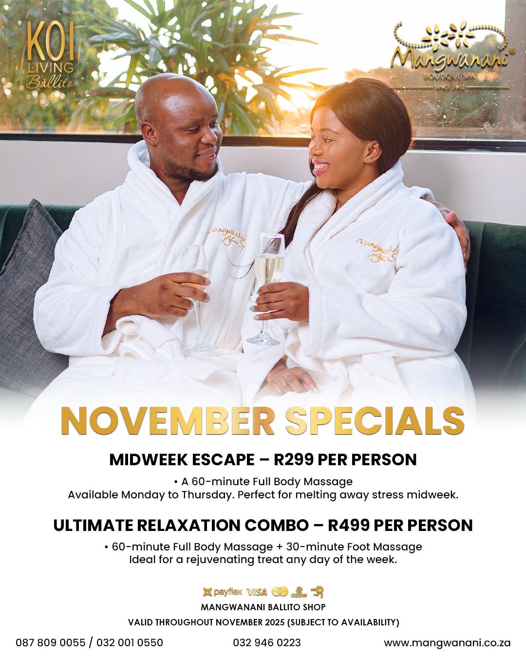 Mangwanani Ballito | November Specials