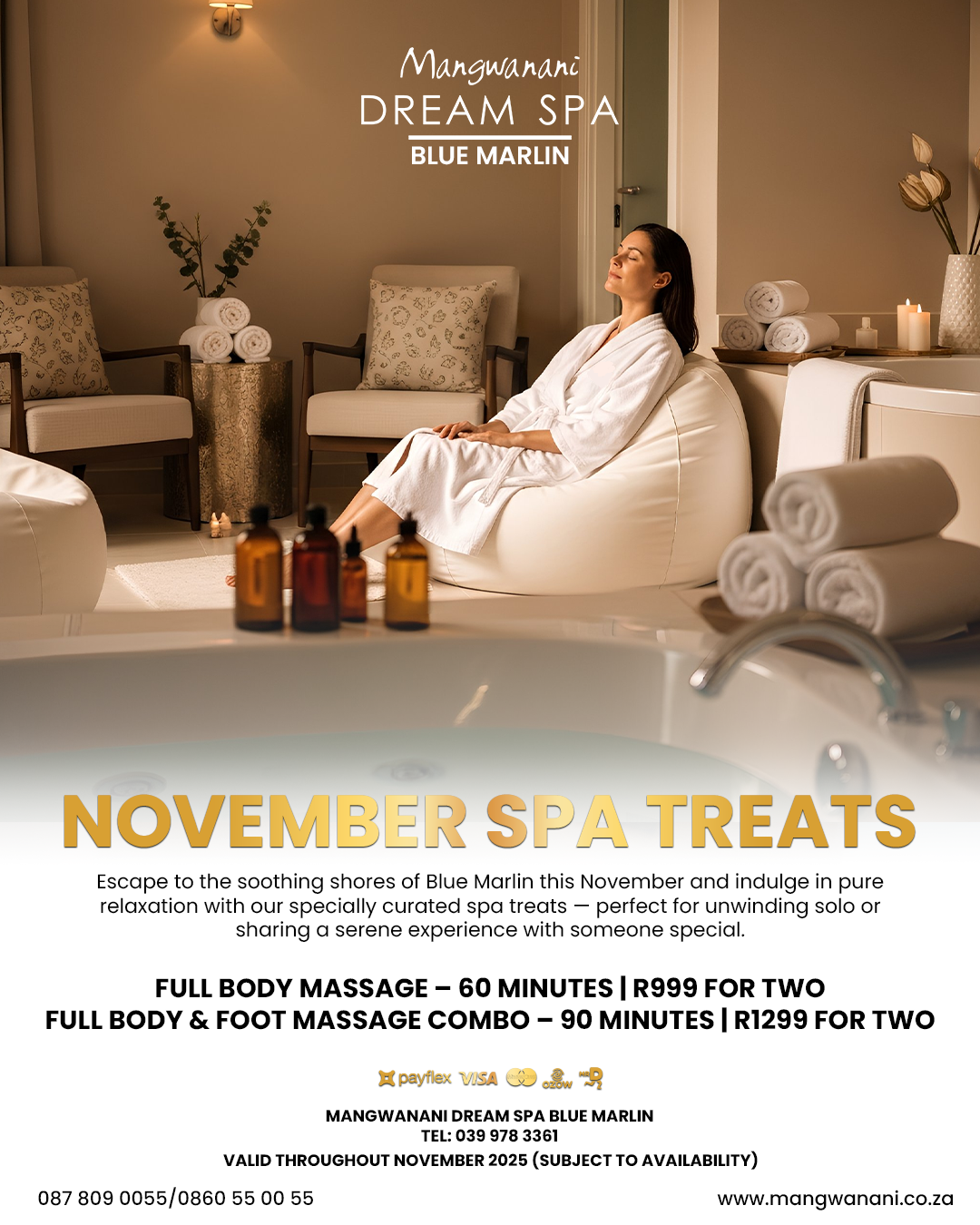Blue Marlin - November Spa Treats
