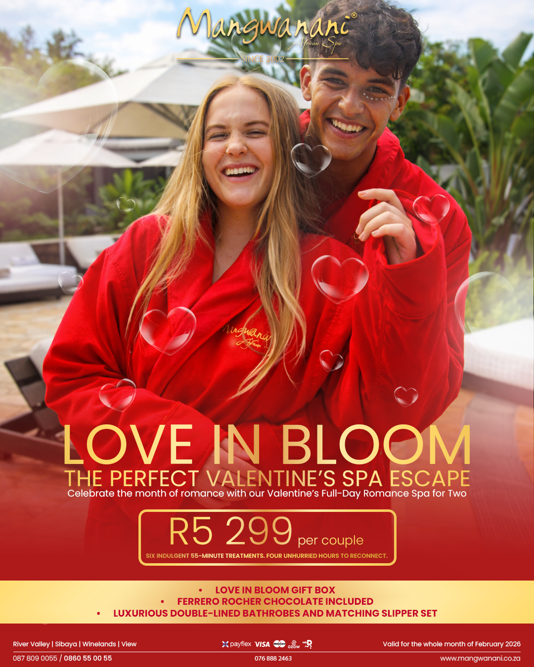 Valentine’s Full-Day Romance Spa for Two