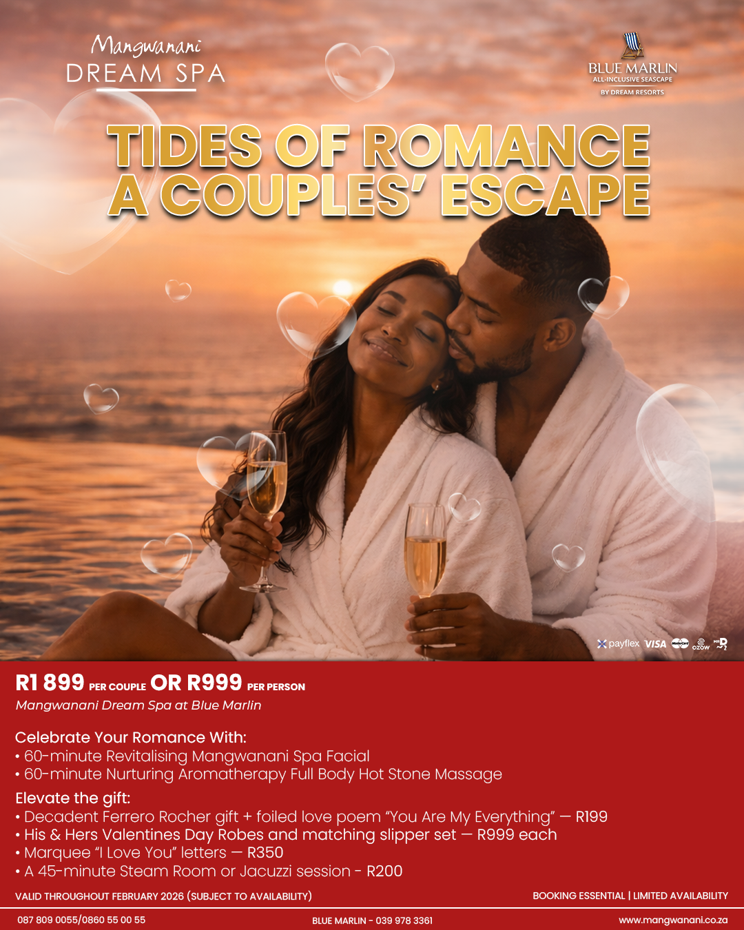Mangwanani Dream Spa – Blue Marlin Tides of Romance – A Couples’ Escape
