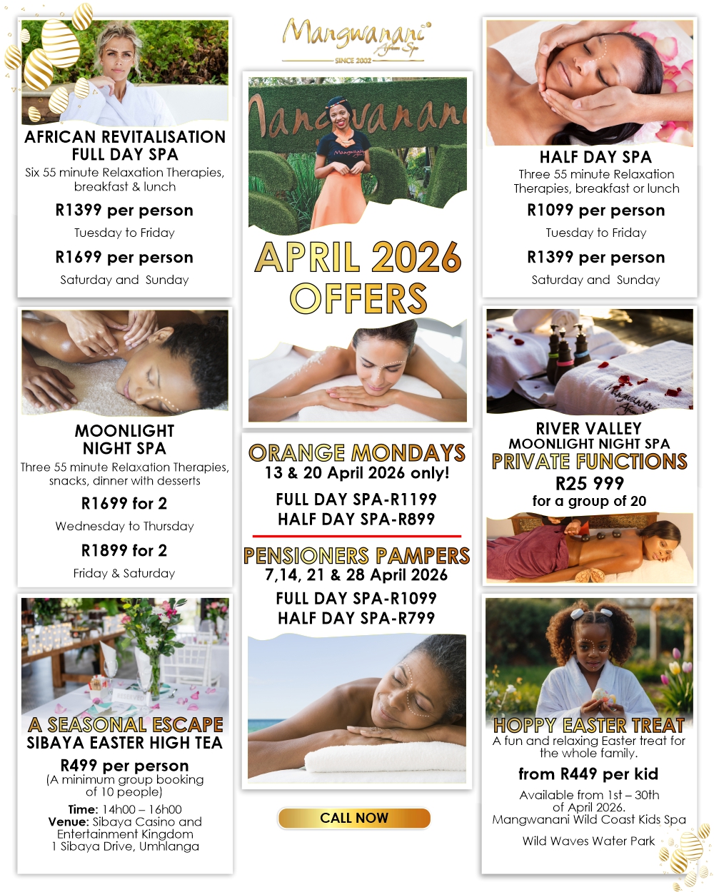 Mangwanani April 2026 Spa Offers