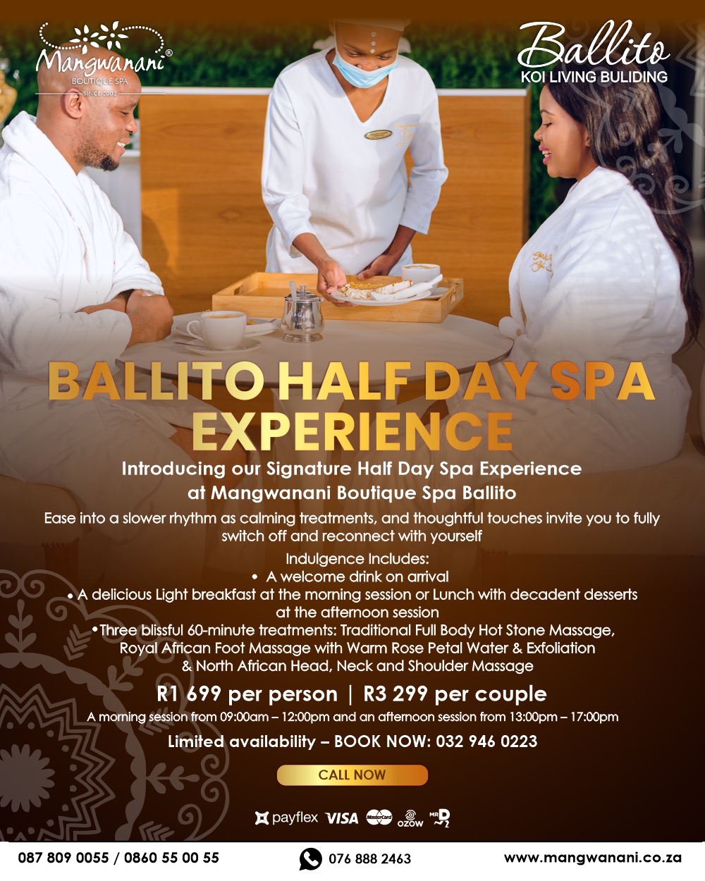 BALLITO HALF DAY SPA EXPERIENCE