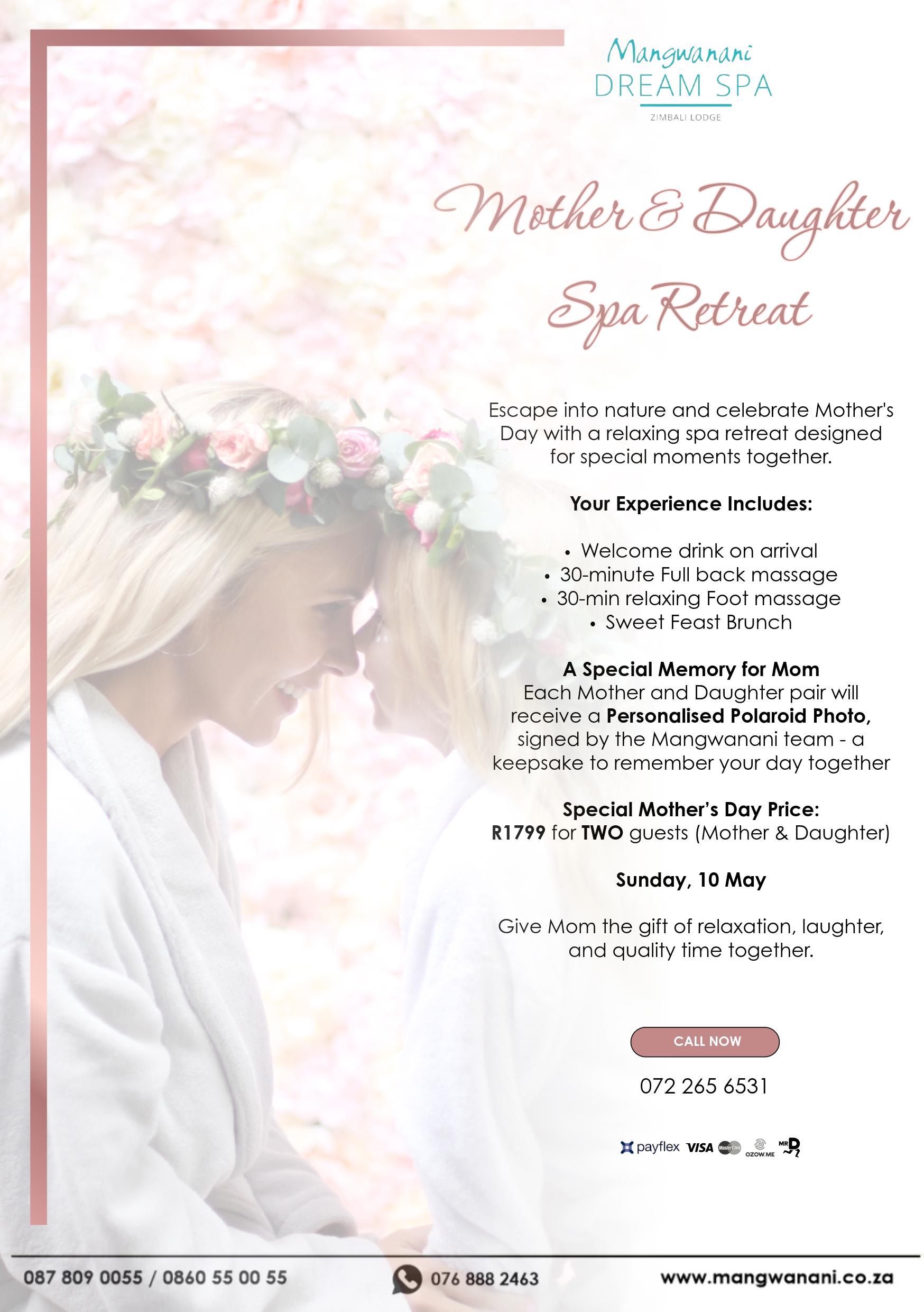 Mangwanani Dream Spa Zimbali Lodge Mother's Day Offer