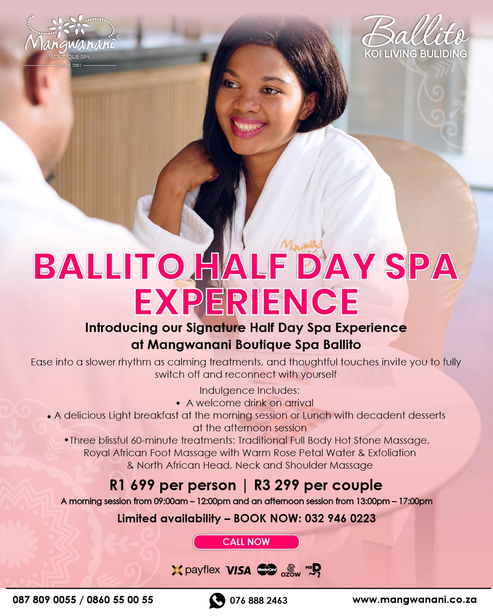 BALLITO HALF DAY SPA EXPERIENCE