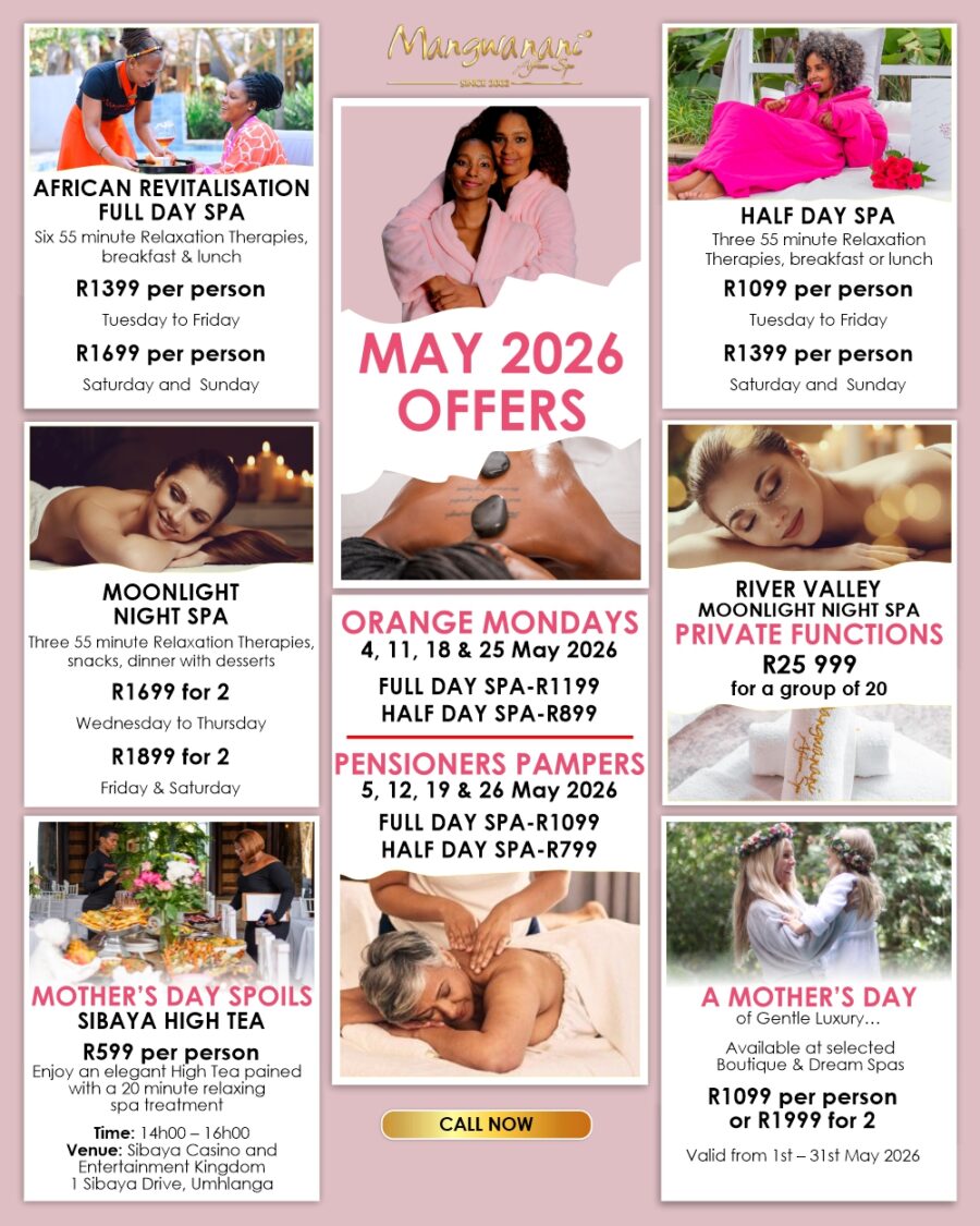 Mangwanani May 2026 Spa Offers