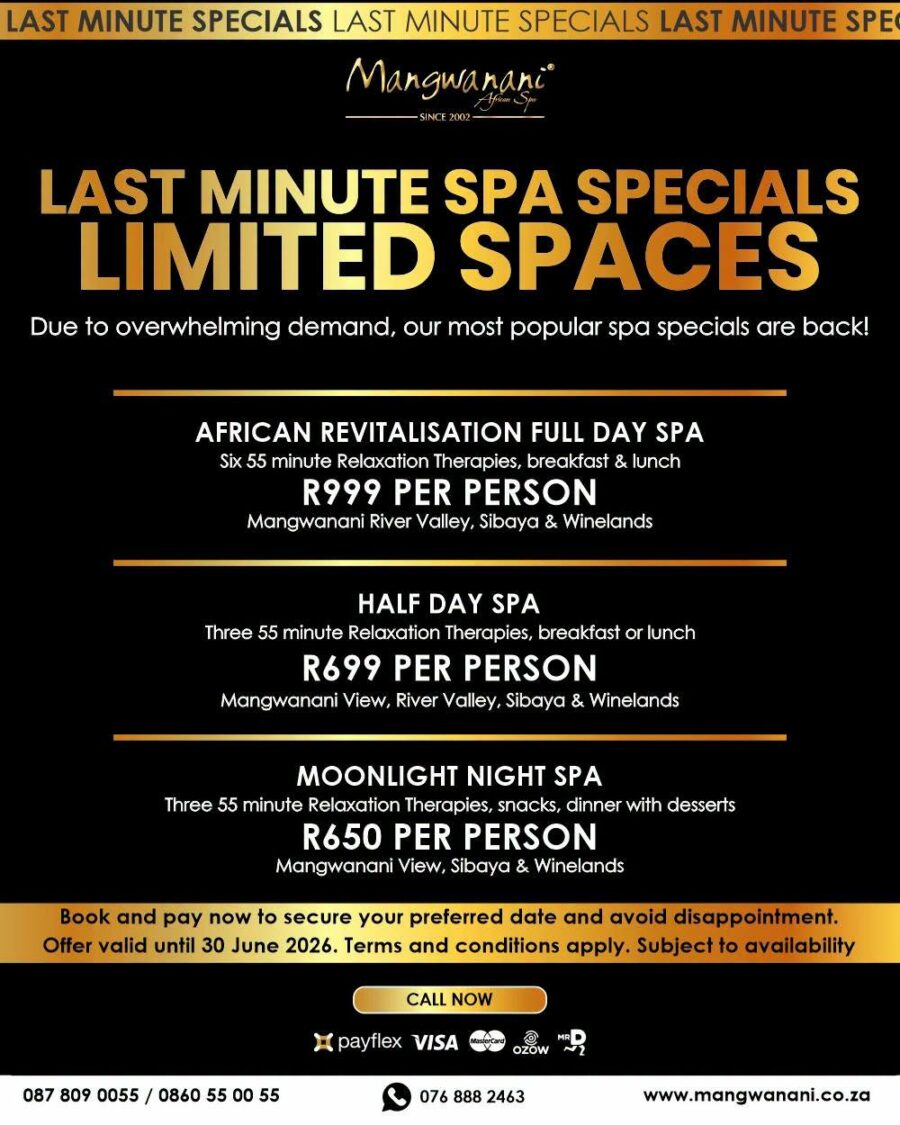 LAST MINUTE SPA SPECIALS LIMITED SPACES
